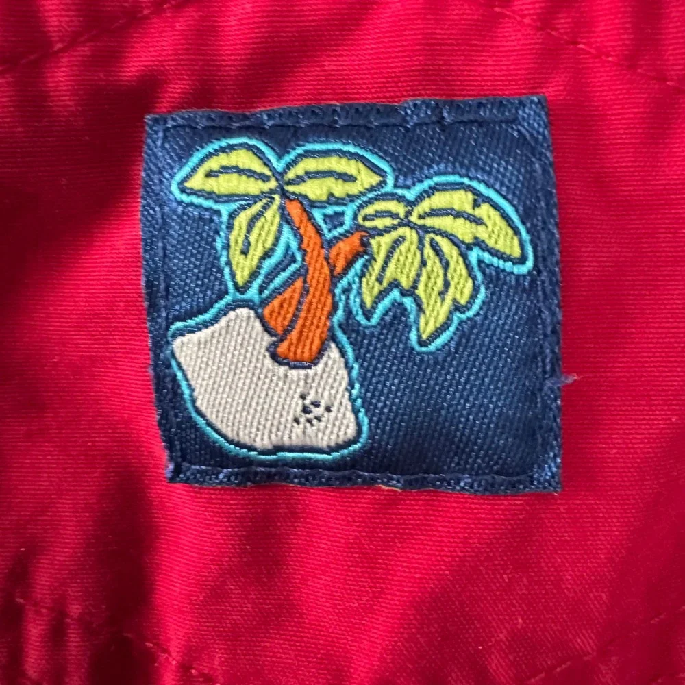 Vintage 2001 Gymboree Little Surfer Boys Red Shortalls Coorblock 12-18 monhs